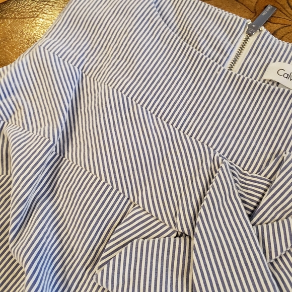 Calvin Klein Seersucker Bow Dress Size 4 - Picture 6 of 11